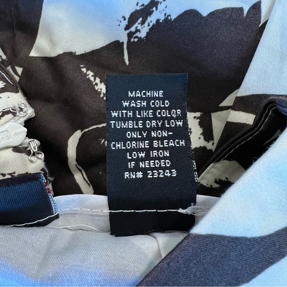 New York & Company Pencil Skirt Size 6 Cream Brown Floral Excellent Condition - Picture 7 of 7